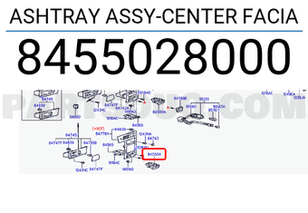 Hyundai / KIA 8455028000 ASHTRAY ASSY-CENTER FACIA
