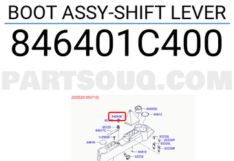 Hyundai / KIA 846401C400 BOOT ASSY-SHIFT LEVER