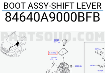 Hyundai / KIA 84640A9000BFB BOOT ASSY-SHIFT LEVER