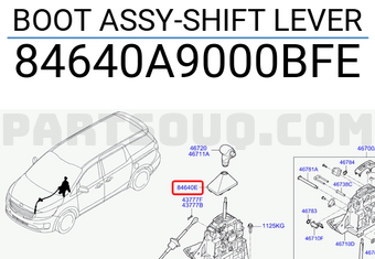 Hyundai / KIA 84640A9000BFE BOOT ASSY-SHIFT LEVER
