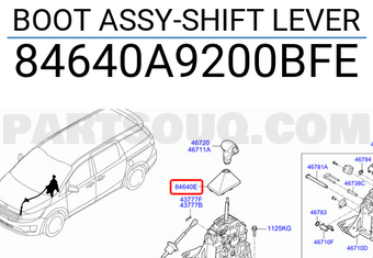 Hyundai / KIA 84640A9200BFE BOOT ASSY-SHIFT LEVER