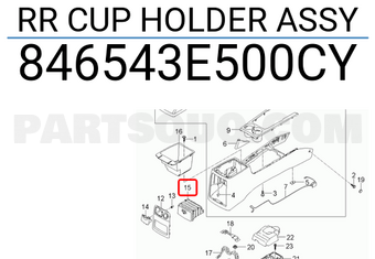 Hyundai / KIA 846543E500CY RR CUP HOLDER ASSY