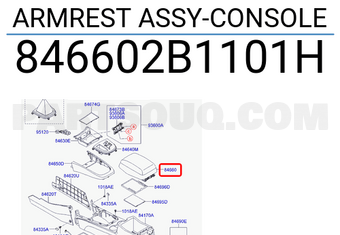 Hyundai / KIA 846602B1101H ARMREST ASSY-CONSOLE