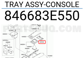 Hyundai / KIA 846683E550 TRAY ASSY-CONSOLE