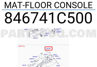 Hyundai / KIA 846741C500 MAT-FLOOR CONSOLE
