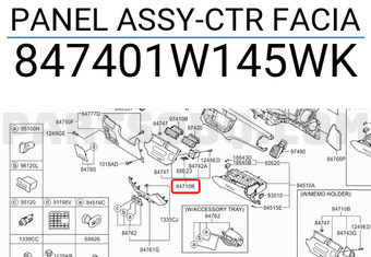 Hyundai / KIA 847401W145WK PANEL ASSY-CTR FACIA