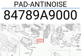 Hyundai / KIA 84789A9000 PAD-ANTINOISE