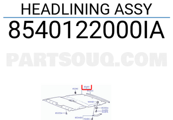 Hyundai / KIA 8540122000IA HEADLINING ASSY