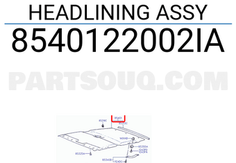 Hyundai / KIA 8540122002IA HEADLINING ASSY