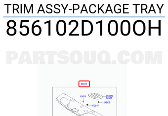 Hyundai / KIA 856102D100OH TRIM ASSY-PACKAGE TRAY