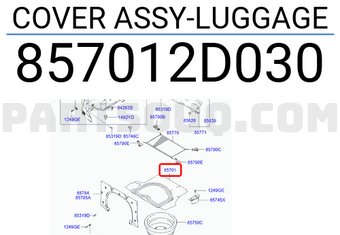 Hyundai / KIA 857012D030 COVER ASSY-LUGGAGE