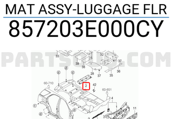 Hyundai / KIA 857203E000CY MAT ASSY-LUGGAGE FLR