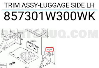 Hyundai / KIA 857301W300WK TRIM ASSY-LUGGAGE SIDE LH