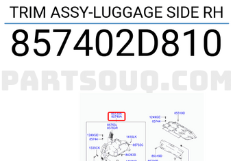 Hyundai / KIA 857402D810 TRIM ASSY-LUGGAGE SIDE RH