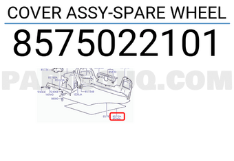Hyundai / KIA 8575022101 COVER ASSY-SPARE WHEEL