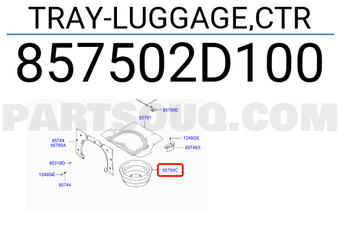 Hyundai / KIA 857502D100 TRAY-LUGGAGE,CTR