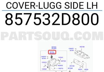 Hyundai / KIA 857532D800 COVER-LUGG SIDE LH