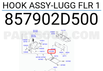 Hyundai / KIA 857902D500 HOOK ASSY-LUGG FLR 1