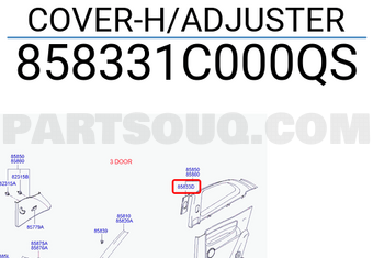 Hyundai / KIA 858331C000QS COVER-H/ADJUSTER