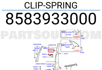 Hyundai / KIA 8583933000 CLIP-SPRING