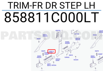 Hyundai / KIA 858811C000LT TRIM-FR DR STEP LH