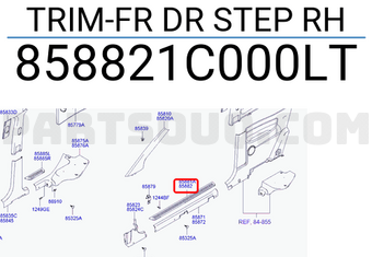 Hyundai / KIA 858821C000LT TRIM-FR DR STEP RH