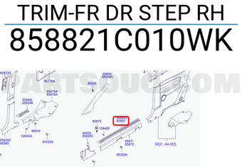 Hyundai / KIA 858821C010WK TRIM-FR DR STEP RH
