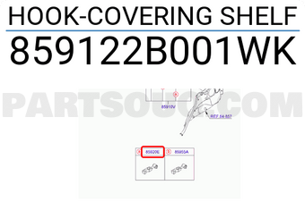 Hyundai / KIA 859122B001WK HOOK-COVERING SHELF