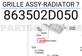 Hyundai / KIA 863502D050 GRILLE ASSY-RADIATOR ?