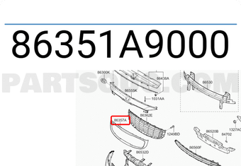 Hyundai / KIA 86351A9000 CR PIECE 1-RADIATOR