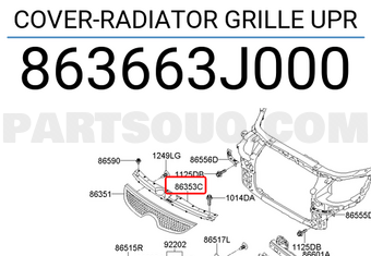 Hyundai / KIA 863663J000 COVER-RADIATOR GRILLE UPR