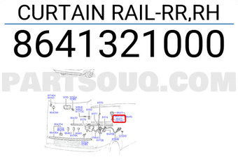 Hyundai / KIA 8641321000 CURTAIN RAIL-RR,RH