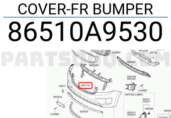 Hyundai / KIA 86510A9530 COVER-FR BUMPER