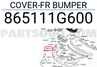 Hyundai / KIA 865111G600 COVER-FR BUMPER