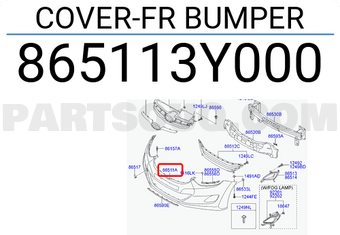 Hyundai / KIA 865113Y000 COVER-FR BUMPER