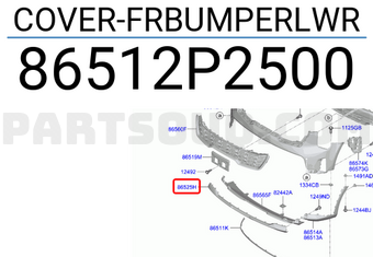 【海外配送可】【送料無料】 COVER-FRBUMPERLWR 86512P2500 | Hyundai / KIA Parts | PartSouq その他観葉植物
