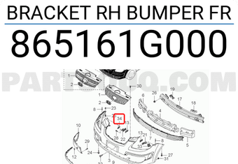 Hyundai / KIA 865161G000 BRACKET RH BUMPER FR
