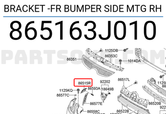 Hyundai / KIA 865163J010 BRACKET -FR BUMPER SIDE MTG RH