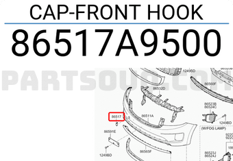 Hyundai / KIA 86517A9500 CAP-FRONT HOOK