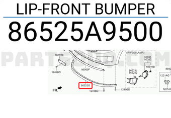Hyundai / KIA 86525A9500 LIP-FRONT BUMPER
