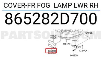 Hyundai / KIA 865282D700 COVER-FR FOG LAMP LWR RH