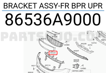 Hyundai / KIA 86536A9000 BRACKET ASSY-FR BPR UPR
