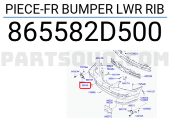 Hyundai / KIA 865582D500 PIECE-FR BUMPER LWR RIB