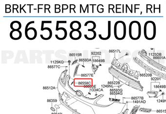 Hyundai / KIA 865583J000 BRKT-FR BPR MTG REINF, RH