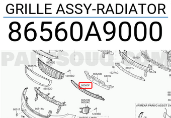 Hyundai / KIA 86560A9000 GRILLE ASSY-RADIATOR