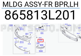 MLDG ASSY-FR BPR,LH 865813L201 | Hyundai / KIA Parts | PartSouq
