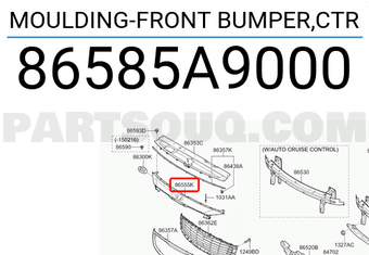 Hyundai / KIA 86585A9000 MOULDING-FRONT BUMPER,CTR