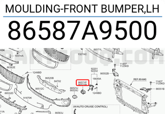 Hyundai / KIA 86587A9500 MOULDING-FRONT BUMPER,LH