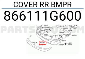 Hyundai / KIA 866111G600 COVER RR BMPR