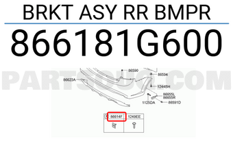 Hyundai / KIA 866181G600 BRKT ASY RR BMPR